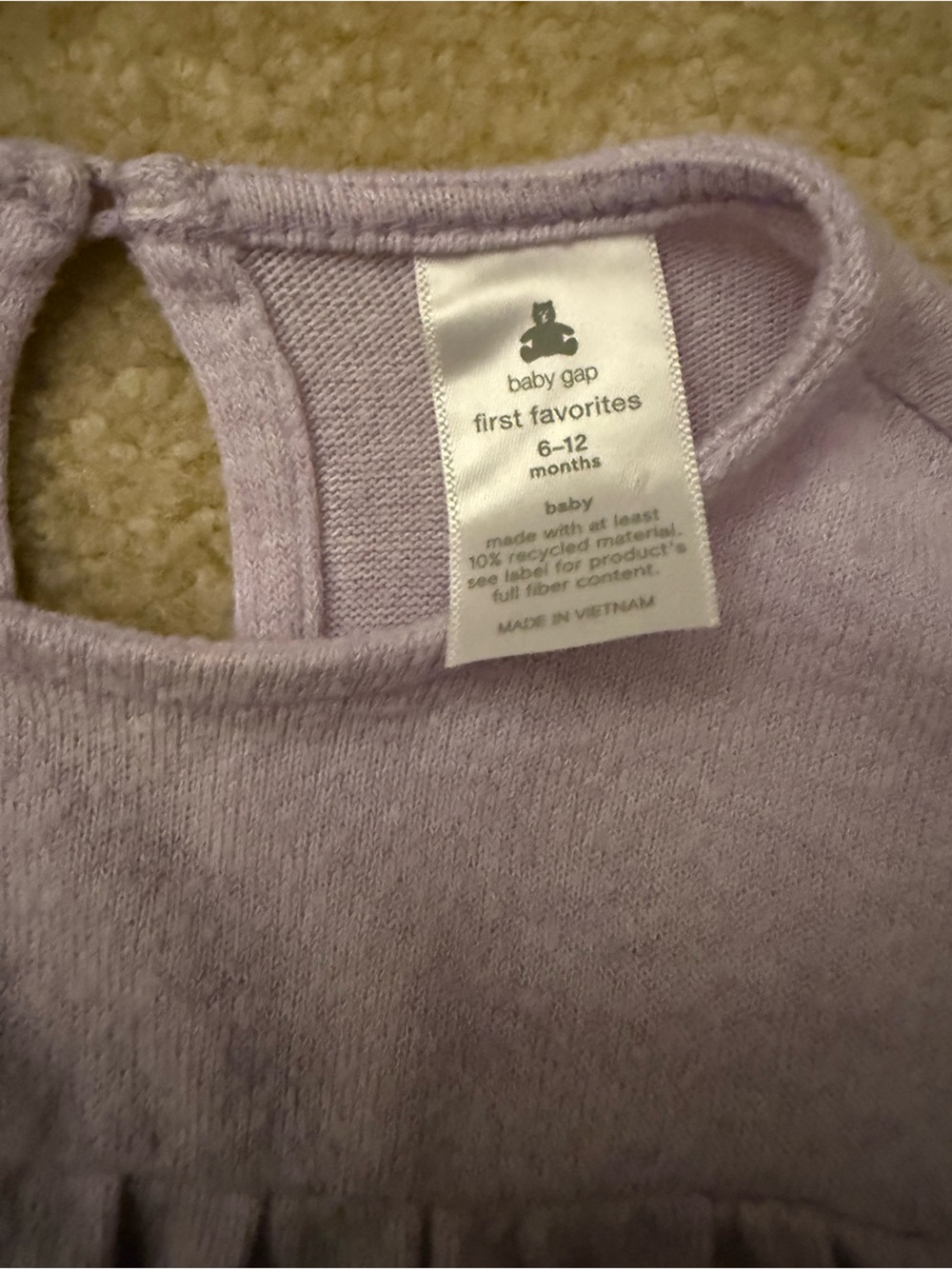 GAP Ruffle Shoulder Ribbed Jumpsuits - Lavender & Sage - Picture 2 of 3